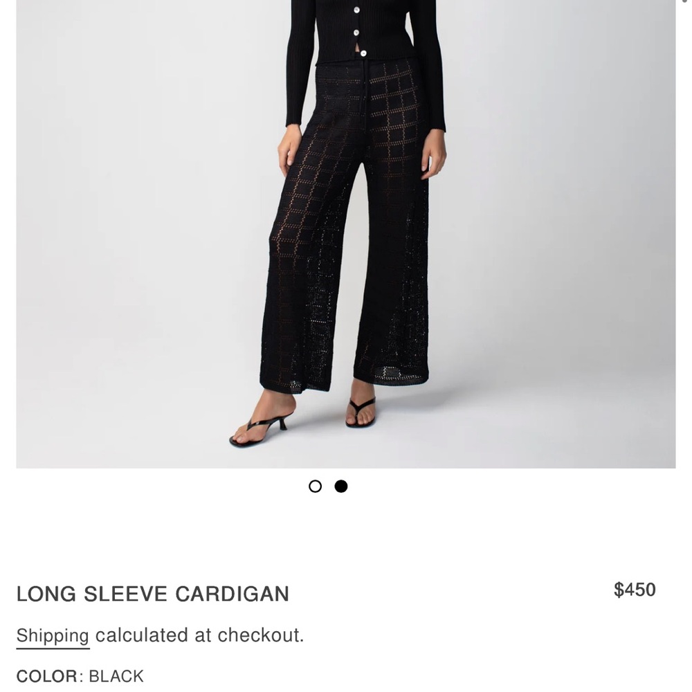 Calle Del Mar long sleeve cardigan black medium - Picture 8 of 9